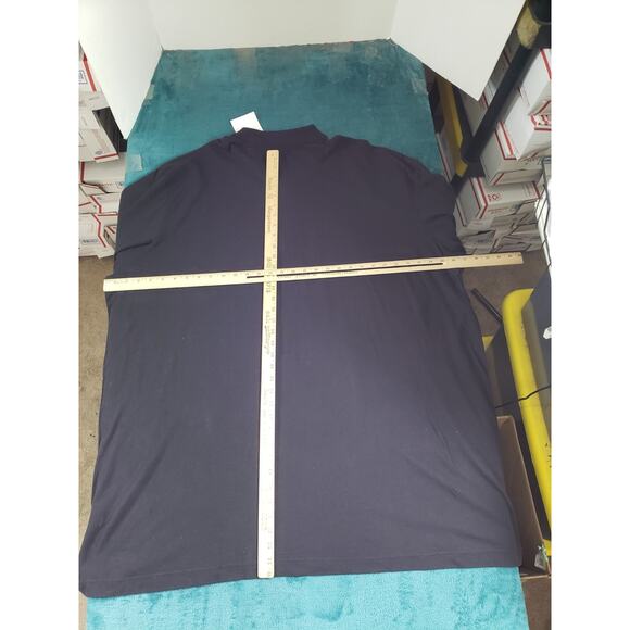 Basic Editions Polo Shirt Size 4XL XXXXL Men Black Short Sleeve Preppy NWT - Picture 8 of 9